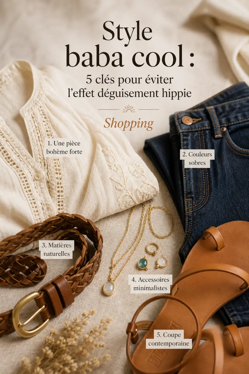 Style baba cool : 5 clés pour éviter l’effet déguisement hippie