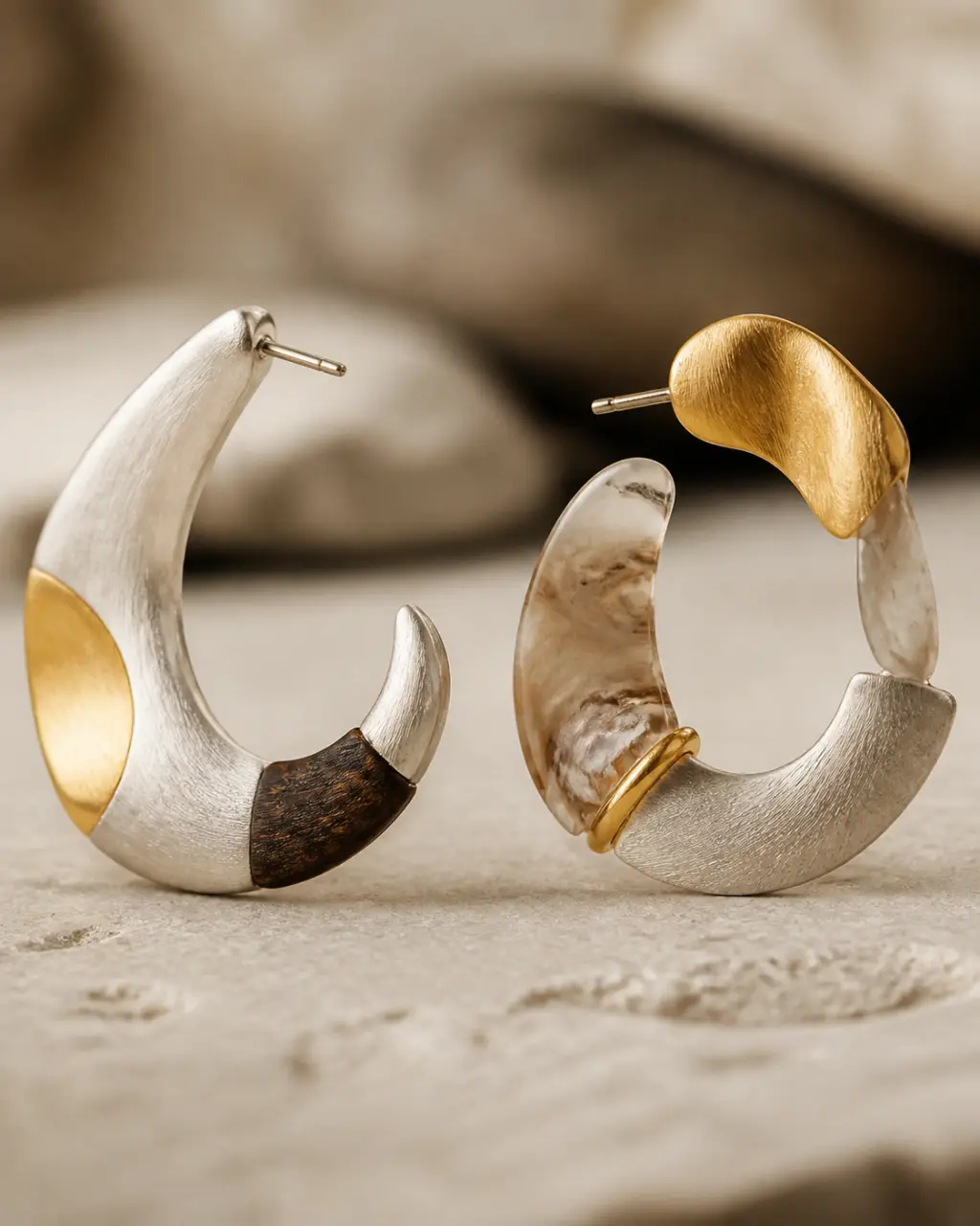 Créoles sculptées, asymétrie et matières durables : les boucles d’oreilles tendance 2025