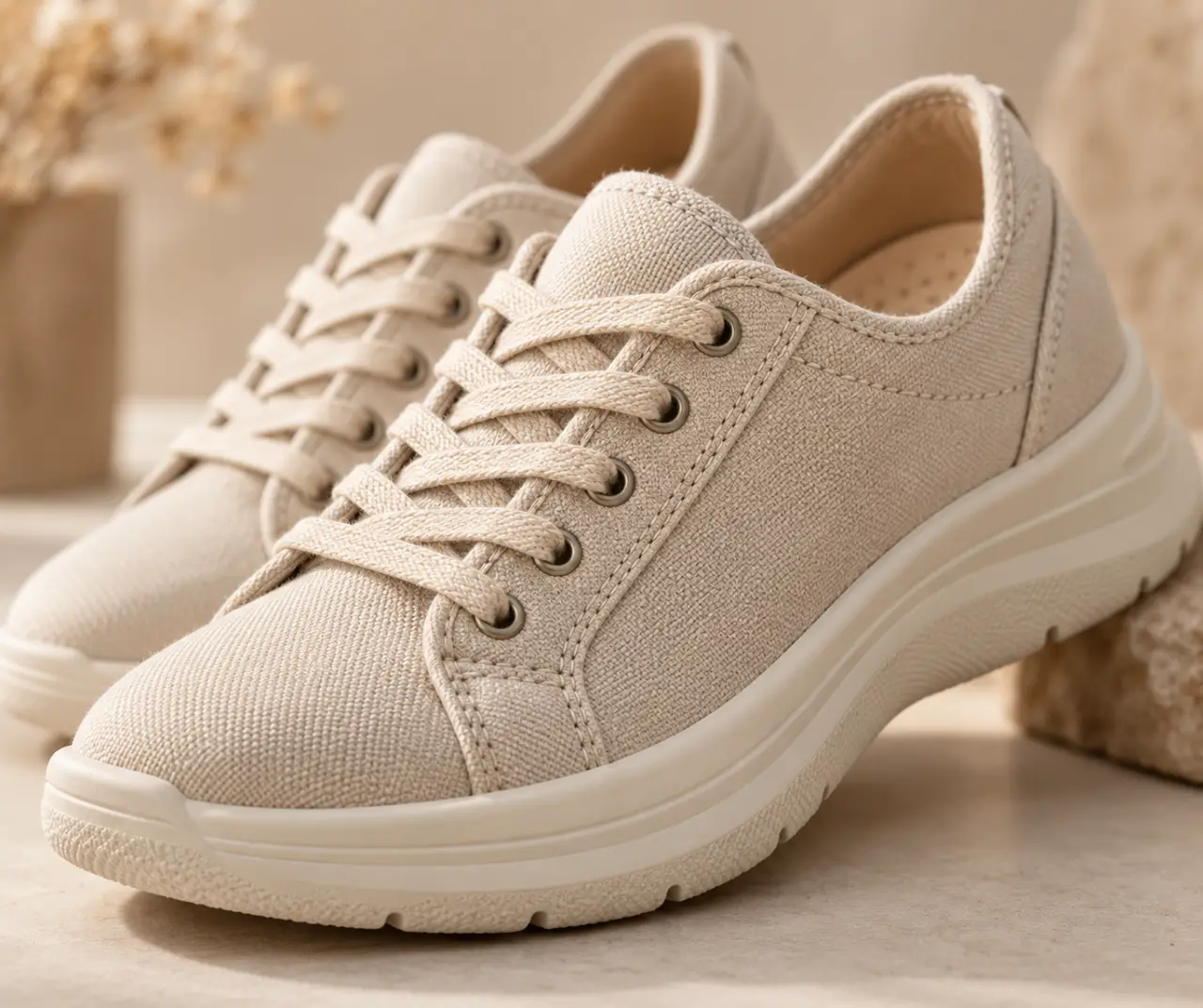 Chaussures en toile pour femmes : le confort dépend surtout de la forme et de la semelle