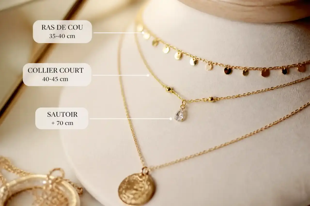 Taille collier : le tour de cou qui change tout entre ras de cou et sautoir