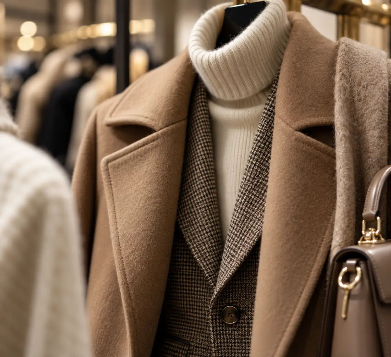 Une tenue d’hiver femme chic repose sur des couches fines et des pièces structurées