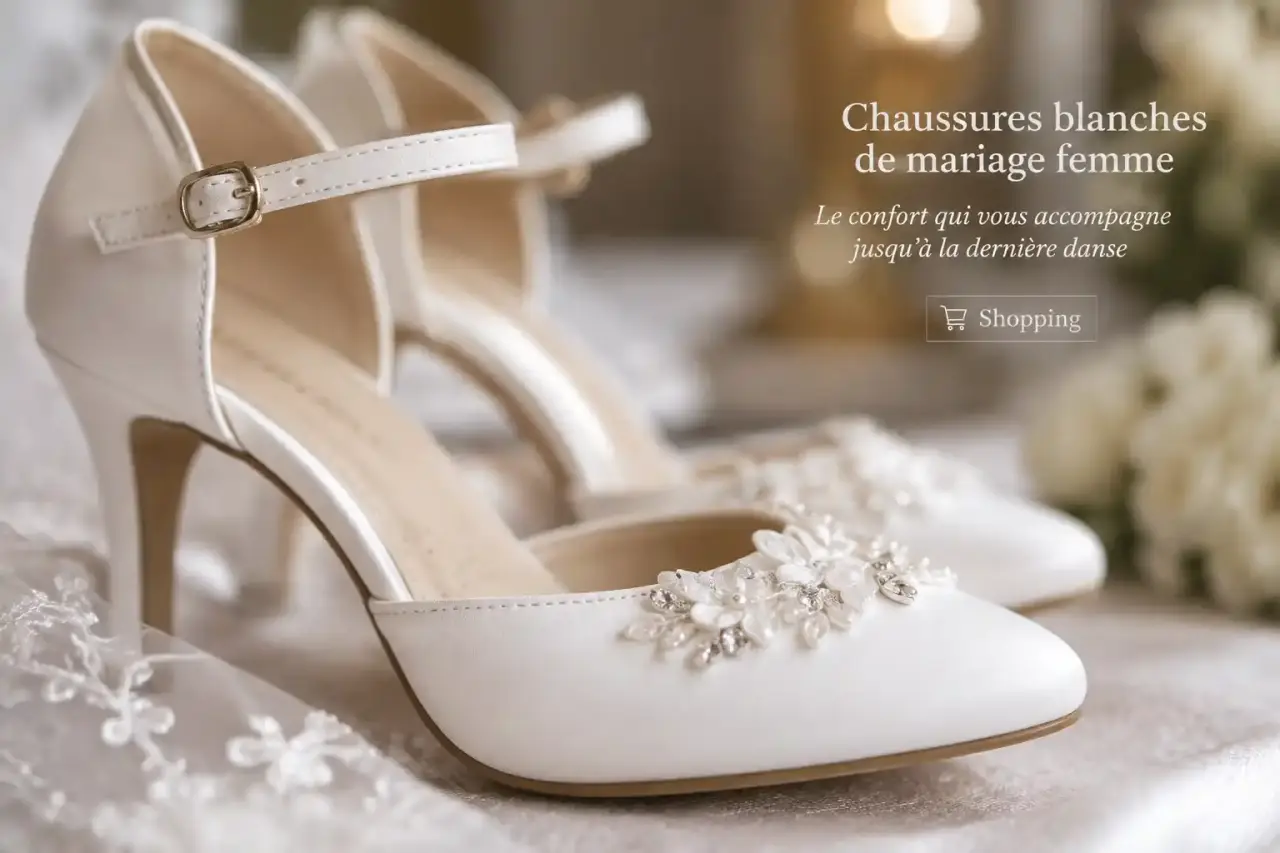Chaussures blanches de mariage femme : le confort qui vous accompagne jusqu’à la dernière danse